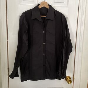 Women Xiaoyan Lin Button Top Cotton Wearable Art